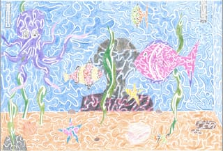 Fish Tank Boy — people drawing by Ben Stone, 2010