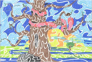 Tree Snake — nature drawing by Ben Stone, 2011